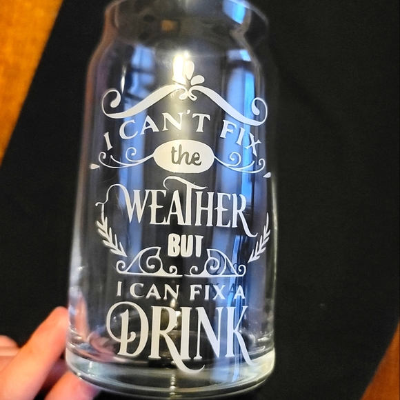 Handmade Glass Drink Jar 16 oz - Picture 1 of 1